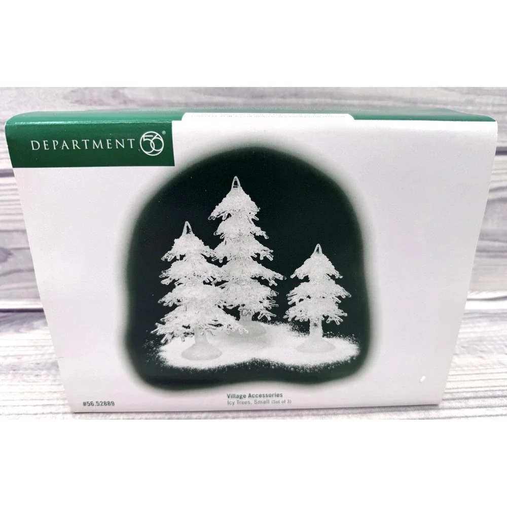 DEPT 56 VILLAGE ACCESSORIES ICY TREES - SMALL - SET OF 3 -‎ RETIRED - 2000